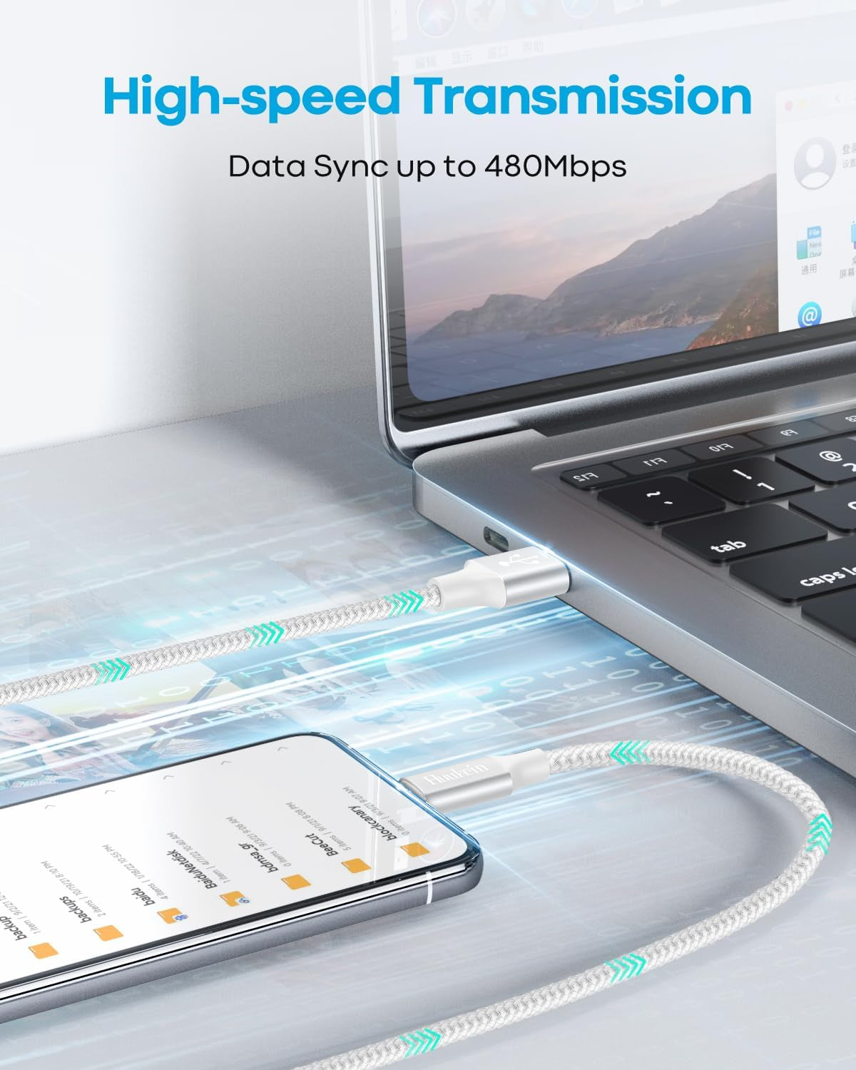 Short USB C Cable 1Ft, 2 Pack USB a to USB C Carplay Cable for Iphone 17 Air 16 15 Pro Max Plus, Short USBC Car Charger Cord, White