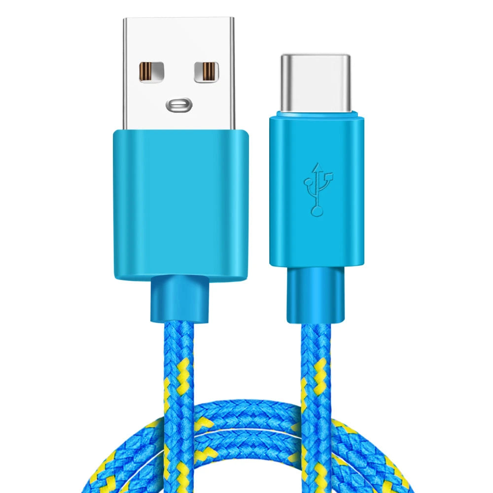 USB Type C Cable Fast Charging Usb C Cables Type-C Data Cord Charger Cable for Samsung Huawei Xiaomi 1M/2M/3M Data Cables