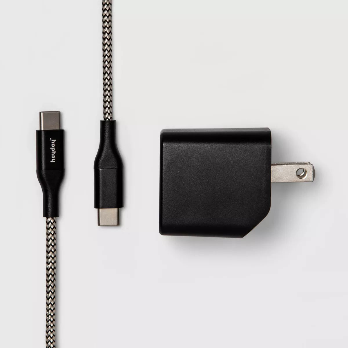 2-Port USB-A USB-C Wall Charger with 6 USB-C to USB-C Braided Cable - Heyday